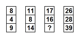 Тест на iq № 1. Вопрос №35. Впишите недостающее число.
